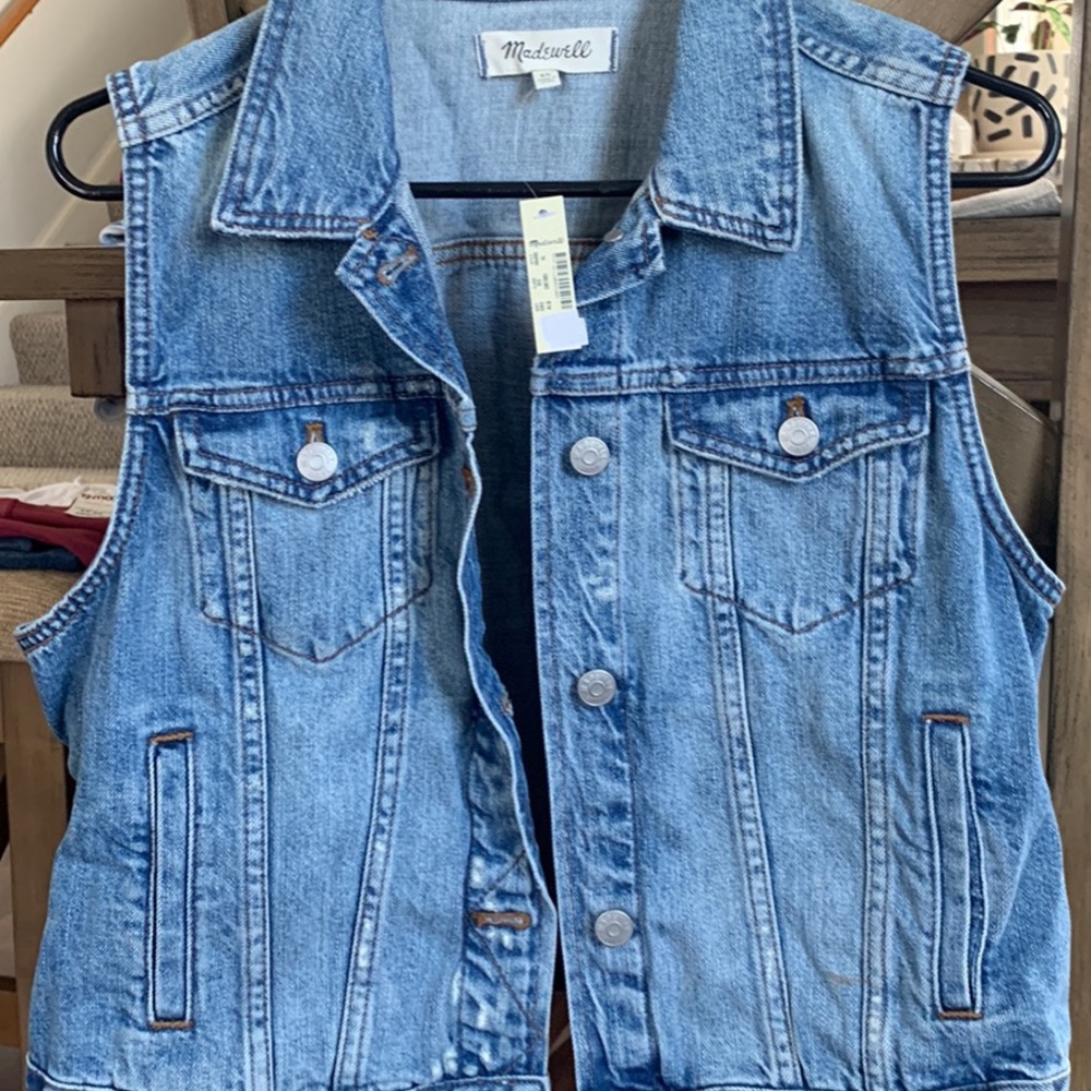 Madewell Jean Vest in Albert Wash